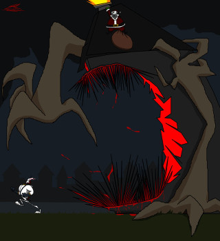 Giant monster yellow light man - free gaming wallpaper for tablet