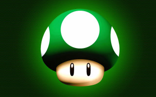 Mushroom green background white dots - white dot free wallpaper
