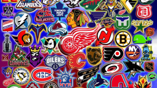 Hockey logos collection blue red - a red border free wallpaper