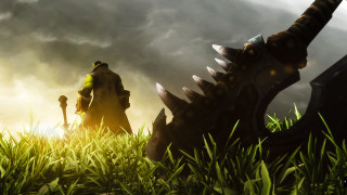 Man giant dinosaur sword mechanical - metal free wallpaper