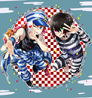 Anime characters striped outfits stuffed - the other free wallpaper for tablet