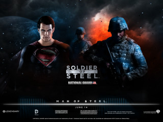 Man steel movie poster astronaut - the background and a sky background free wallpaper