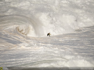 Man riding wave surfboard ocean 20 - microscopic free wallpaper