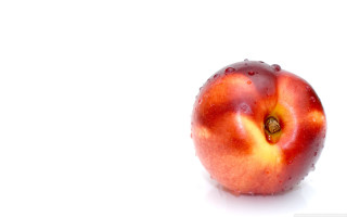 Red apple bite water droplets - a bite free wallpaper