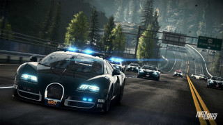 Buggy police chase road scene - computer graphic free wallpaper for desktop