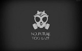 Skull gas mask no future - a gas mask free wallpaper