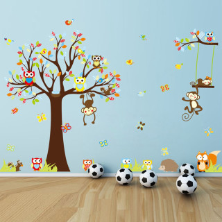 Wall tree monkeys soccer balls - high free wallpaper for tablet