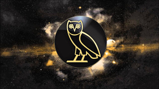 Black gold owl circle stars - owl free wallpaper