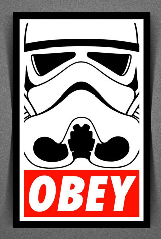 Star wars stormtrooper obey red - war free wallpaper for mobile