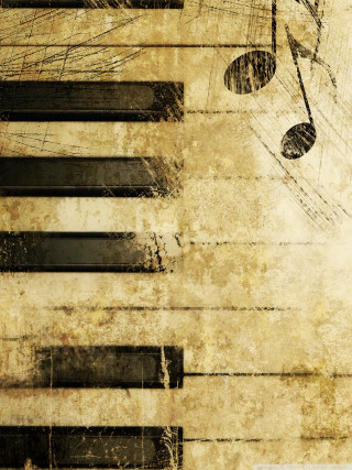 Grungy piano musical notes treble - edward george handel lucas free wallpaper for mobile