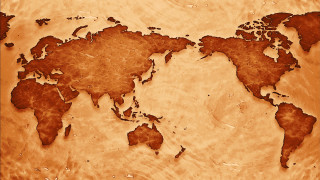 World map wood background brown - a brown border free wallpaper