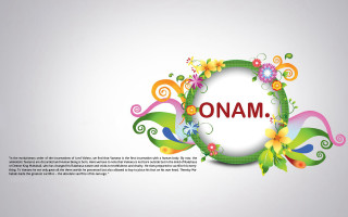 Colorful floral frame onam flower - the edge free wallpaper