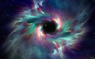 Blackhole colorful sky stars galaxy - star and dust free wallpaper