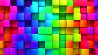 Colorful background cubes different sizes 2 - triadic free wallpaper for desktop