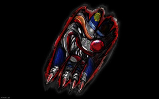 Colorful mask red nose blue - sinister free wallpaper