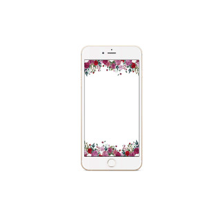 White iphone floral border annabel - the screen free wallpaper for tablet