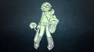 Girl backpack teddy bear drawing - underground comix free wallpaper