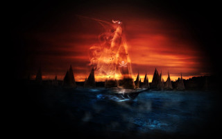 Fire tower water body boat - a boat in the background free wallpaper