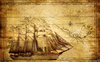 Ship map world paper compass - a piece of paper free wallpaper