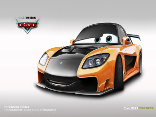 Cartoon car smiling face eyes - a big smile free wallpaper for desktop