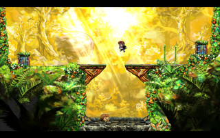 Jungle scene person jumping bridge - the jungle free wallpaper