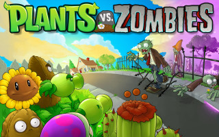 Plants zombies cartoon scene background - arent arentsz free wallpaper