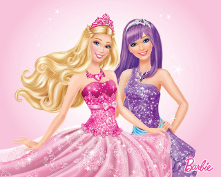 Barbie dolls pink purple dresses - fantasy style free wallpaper