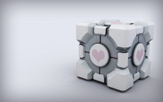 Cube heart hole cutout image - a hole in the middle of it free wallpaper