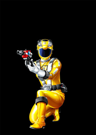 Man yellow black gun red - object free wallpaper for mobile