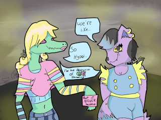 Woman cat sign talking cartoon - ayo free wallpaper