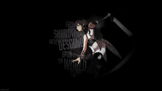 Woman sword dark room words - dark background free wallpaper