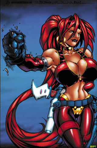 Woman red costume gun dice - cobra free wallpaper for mobile