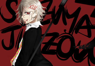 Man white hair black suit - adam manyoki free wallpaper