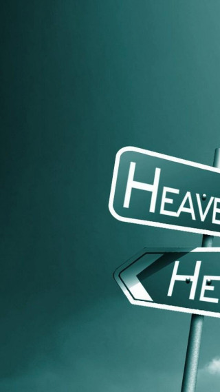Heaven hell street sign cloudy - cloudy free wallpaper for mobile