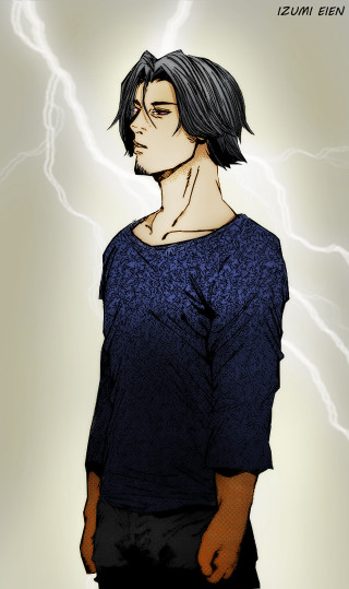 Man lightning background drawing artwork - a black hair free wallpaper