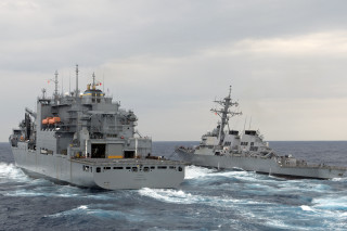 Two ships ocean large small 2 - larger free wallpaper