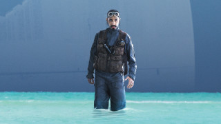 Man standing water life jacket - ahmed karahisari free wallpaper