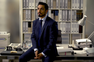 Man suit sitting desk bookcase - many free wallpaper