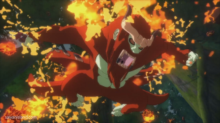 Man red cape flying fire - fire free wallpaper