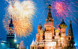 Fireworks castle display spires night - beautiful free wallpaper