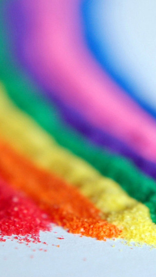 Rainbow colored substance white background - vibrant colour free wallpaper for mobile