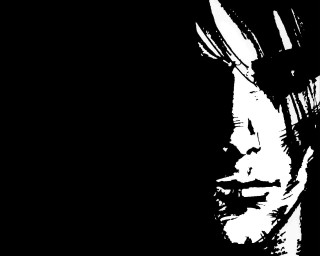 Man cigarette black white photo - deep shadow free wallpaper