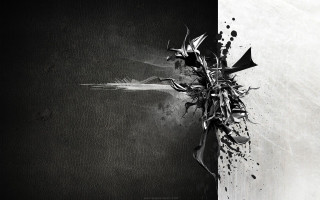 Black white plant wall dark - dark fantasy art free wallpaper for desktop