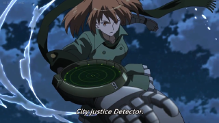 Girl longhair greencoat holding circle - action pose free wallpaper