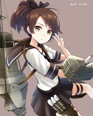 Woman uniform glove gun machine - kawaii free wallpaper for mobile