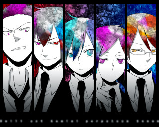 Anime characters colored hair eyes - symmetry!! free wallpaper