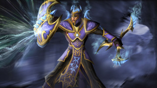Warcraft character sword ball blue - a blue flame free wallpaper