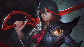 Woman sword red eye demon - a demon like face free wallpaper