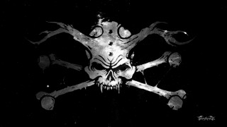 Skull crossbone back image - the back of it free wallpaper