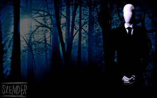 Creepy man forest full moon - a dark forest free wallpaper